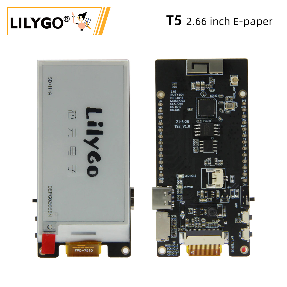 Ttgo Tdisplay - LILYGO® TTGO T5 2.66-Inch E-Paper عرض