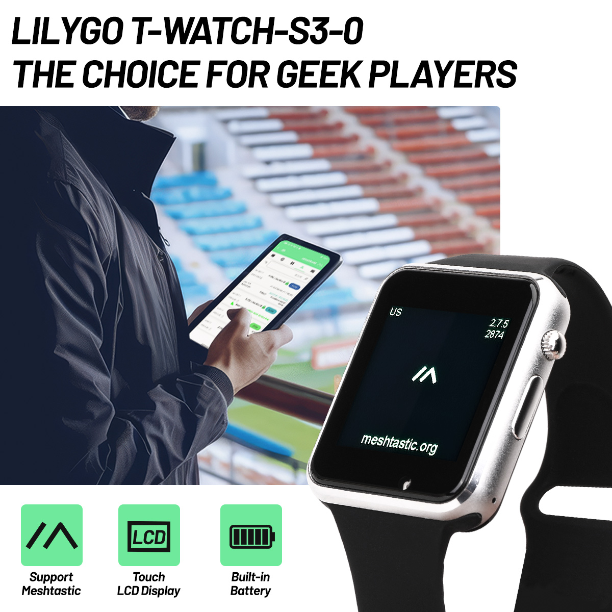 T-Watch-S3 ESP32-S3 مجلس التنم - مراجعة Ttgo T Watch وسعره