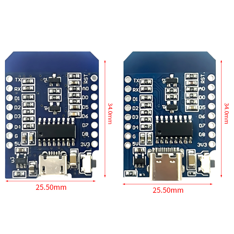 XCW WeMos D1 Mini TYPE-C/Micro - مراجعة Wemos D1 Mini وسعره